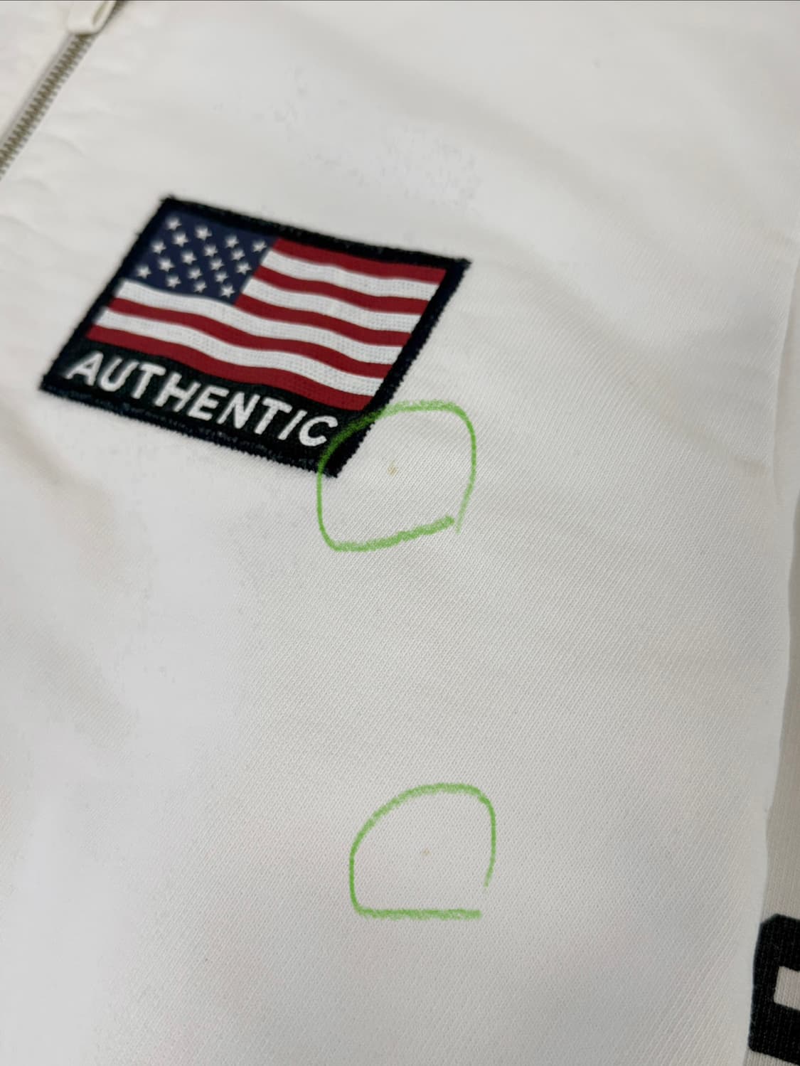 지프 화이트 성조기 집업 xl 상품이미지3