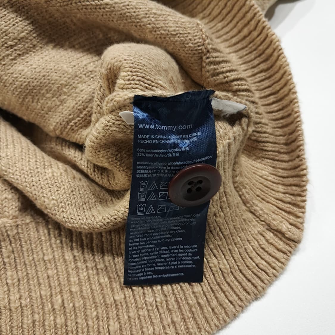 CL117 L 타미힐피거 코튼·린넨 블렌드 니트 가디건 상품이미지6