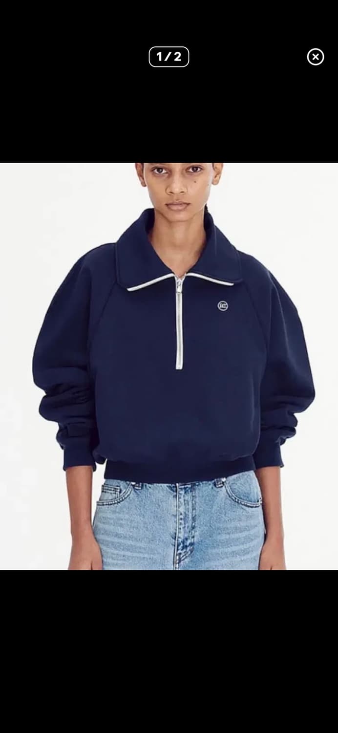 Recto 하프짚업 맨투맨 상품이미지1