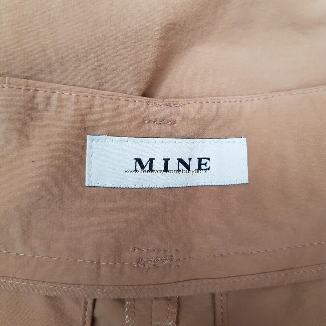 한섬 마인 MINE 2022  베이지 와이드 플리츠 큐롯 팬츠 xs사이즈 상품이미지5