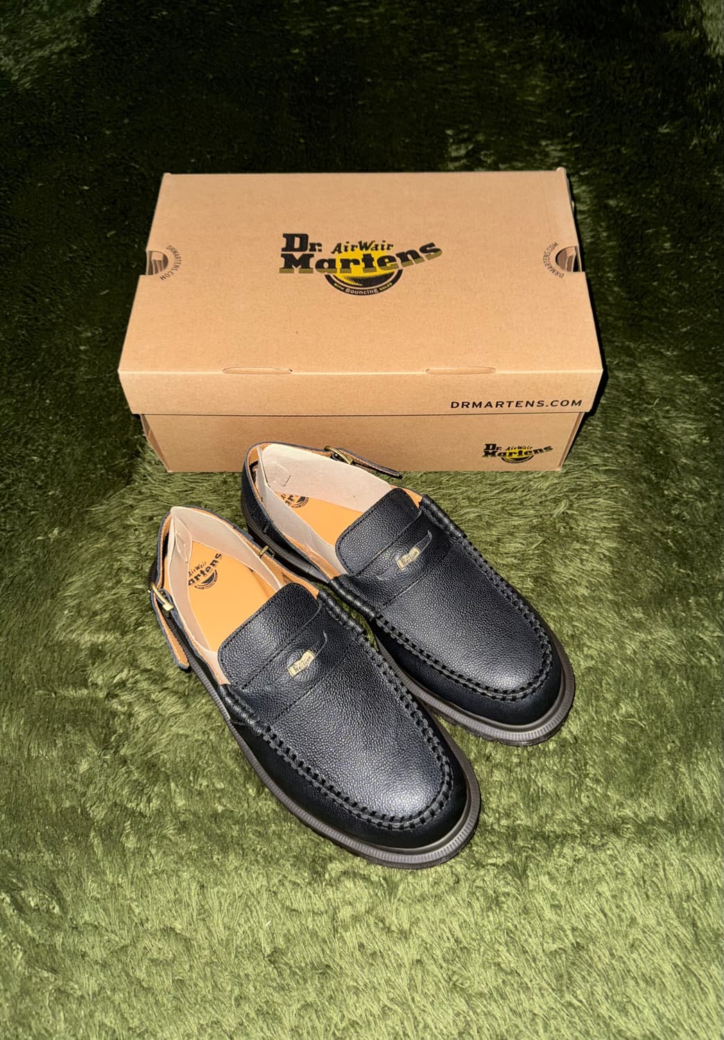 [UK10, 290] 닥터마틴 페니 로퍼 펜톤 슬링 백 레더 블랙 상품이미지1