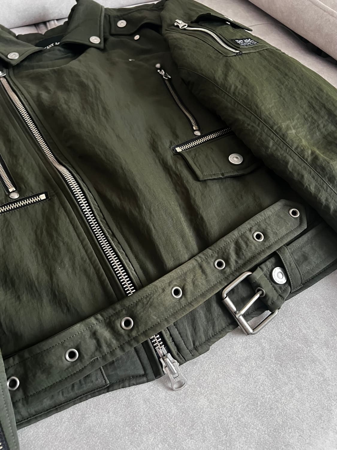 베이컨트 아카이브 패디드 라이더 자켓 카키 상품이미지9