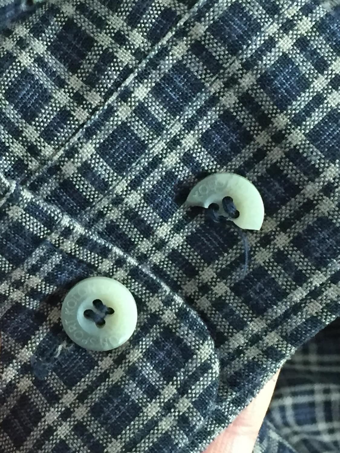 블루 체크 셔츠 상품이미지4