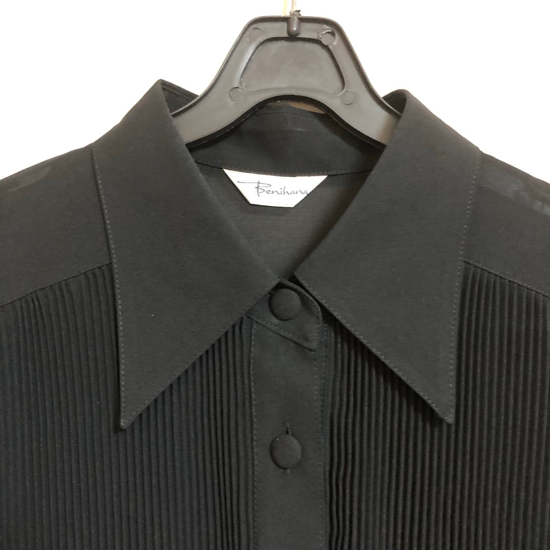 Black pleat shirts dress  상품이미지3