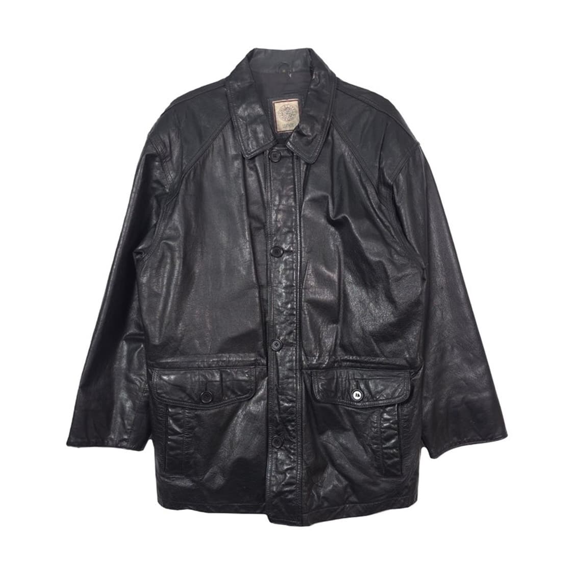 VINTAGE 90s 리얼 양가죽 오버핏 하프 코트 M 상품이미지1