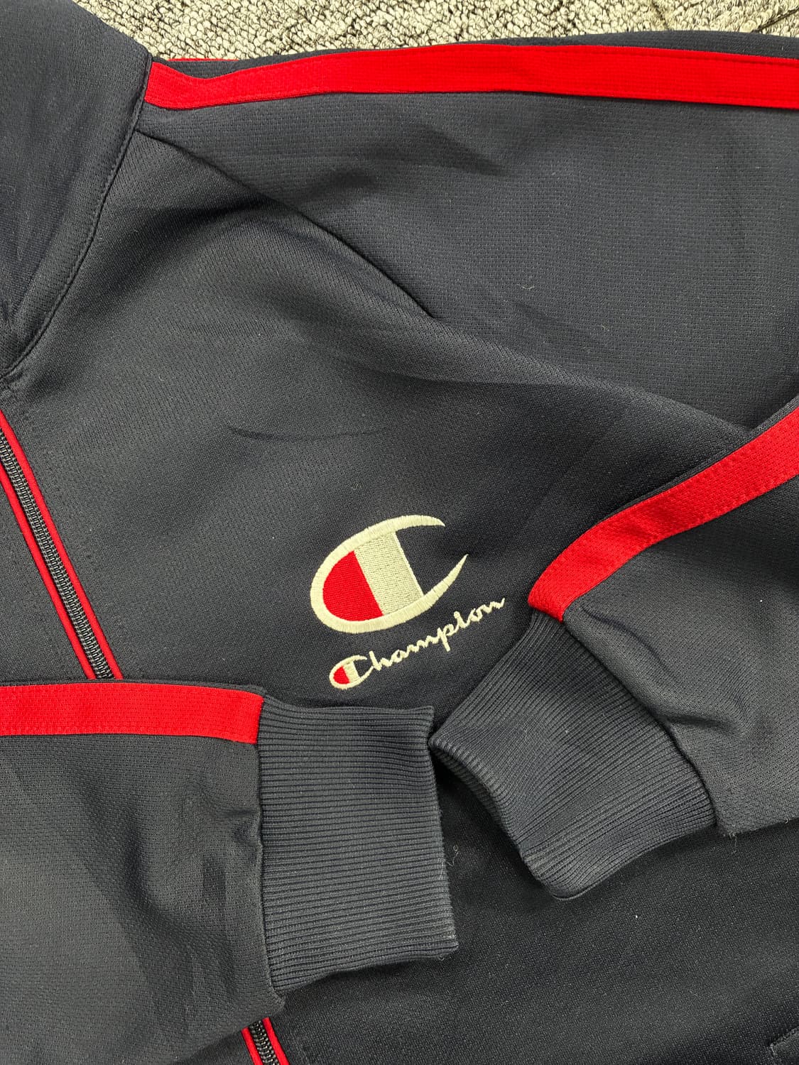 챔피온 빅로고 레드 네이비 트랙탑 져지 160 상품이미지6