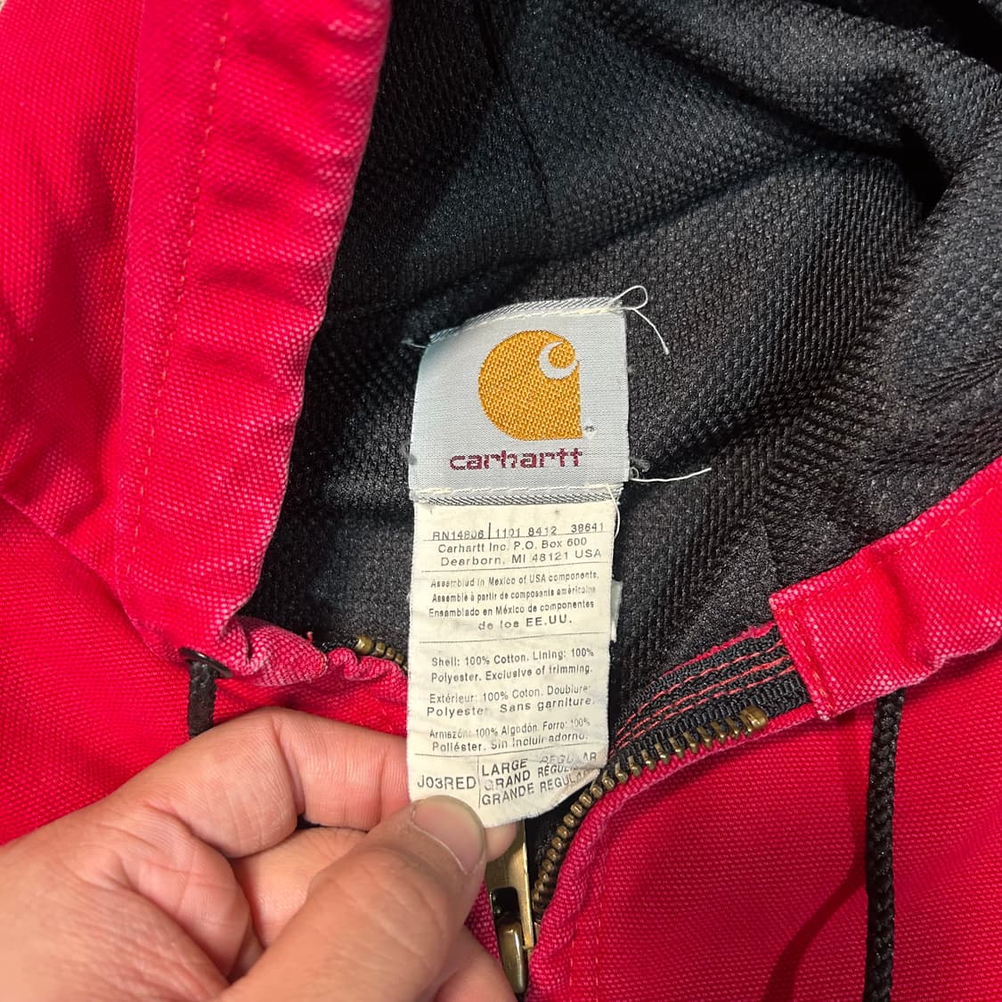 [XL] 칼하트 j03 액티브 후드자켓 red 상품이미지9