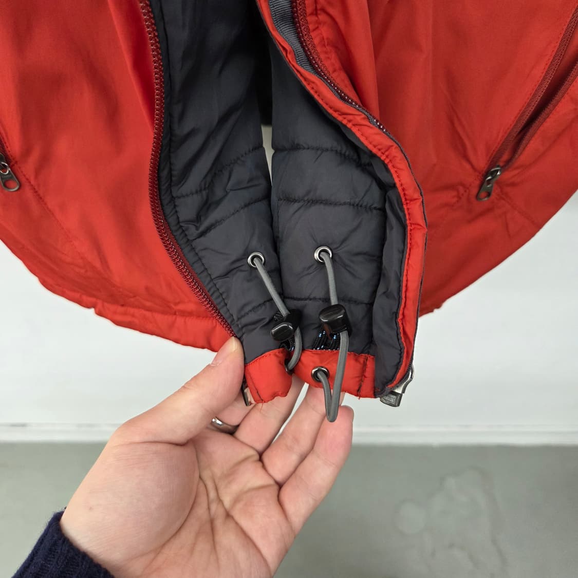 몽벨 경량 패딩 자켓 레드 남L 상품이미지5