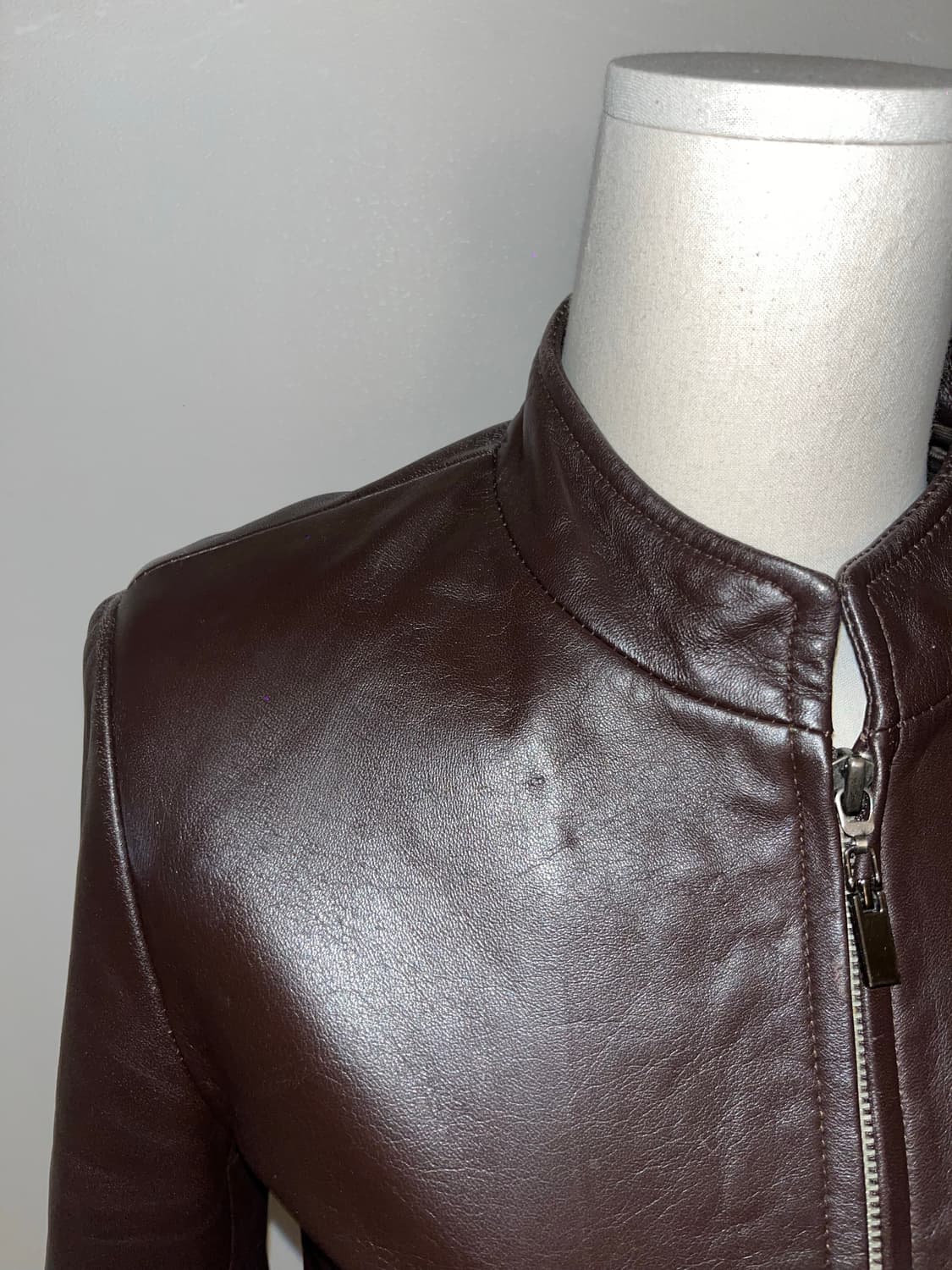 leather sheepskin brown jacket 상품이미지4