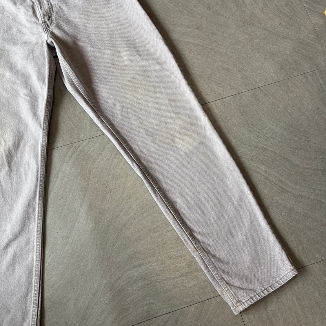 95년 미국 생산 리바이스 550 데님 오렌지탭 그레이 팬츠 상품이미지3