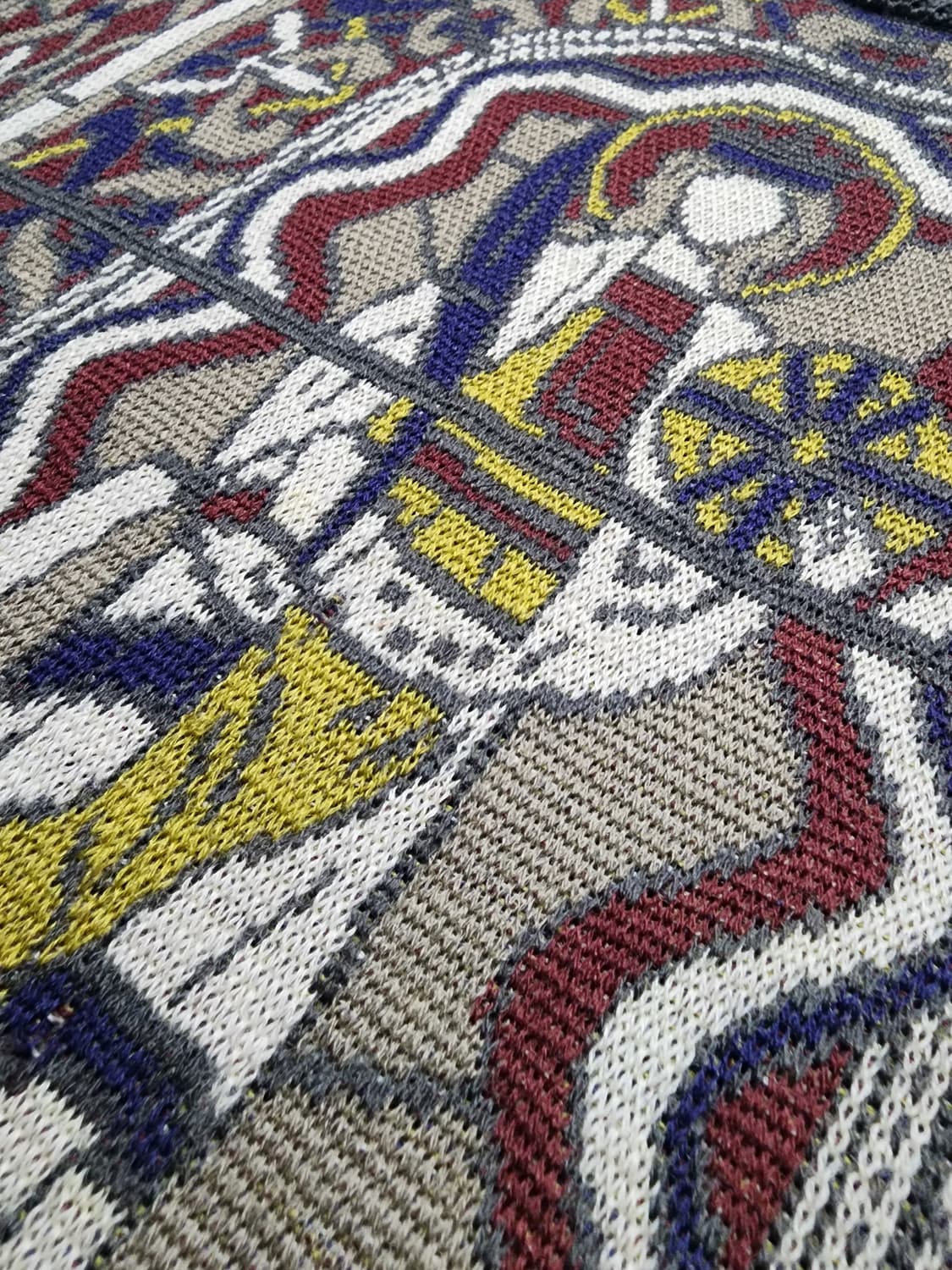 빈티지 Modigliani 스테인드글라스 패턴 니트 스웨터 상품이미지5