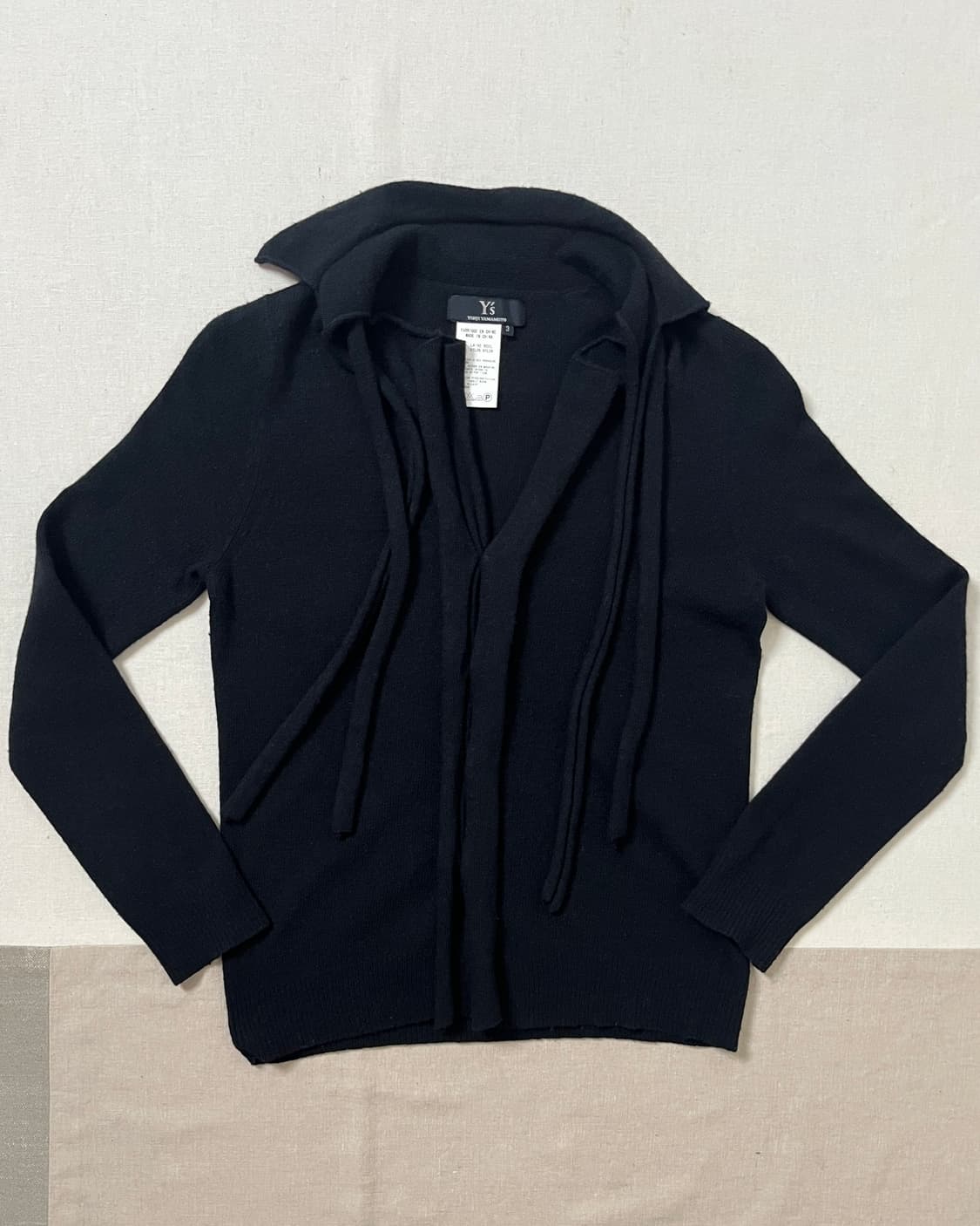 요지야마모토 카라 스트랩 가디건 yohji yamamoto Y’s  상품이미지1