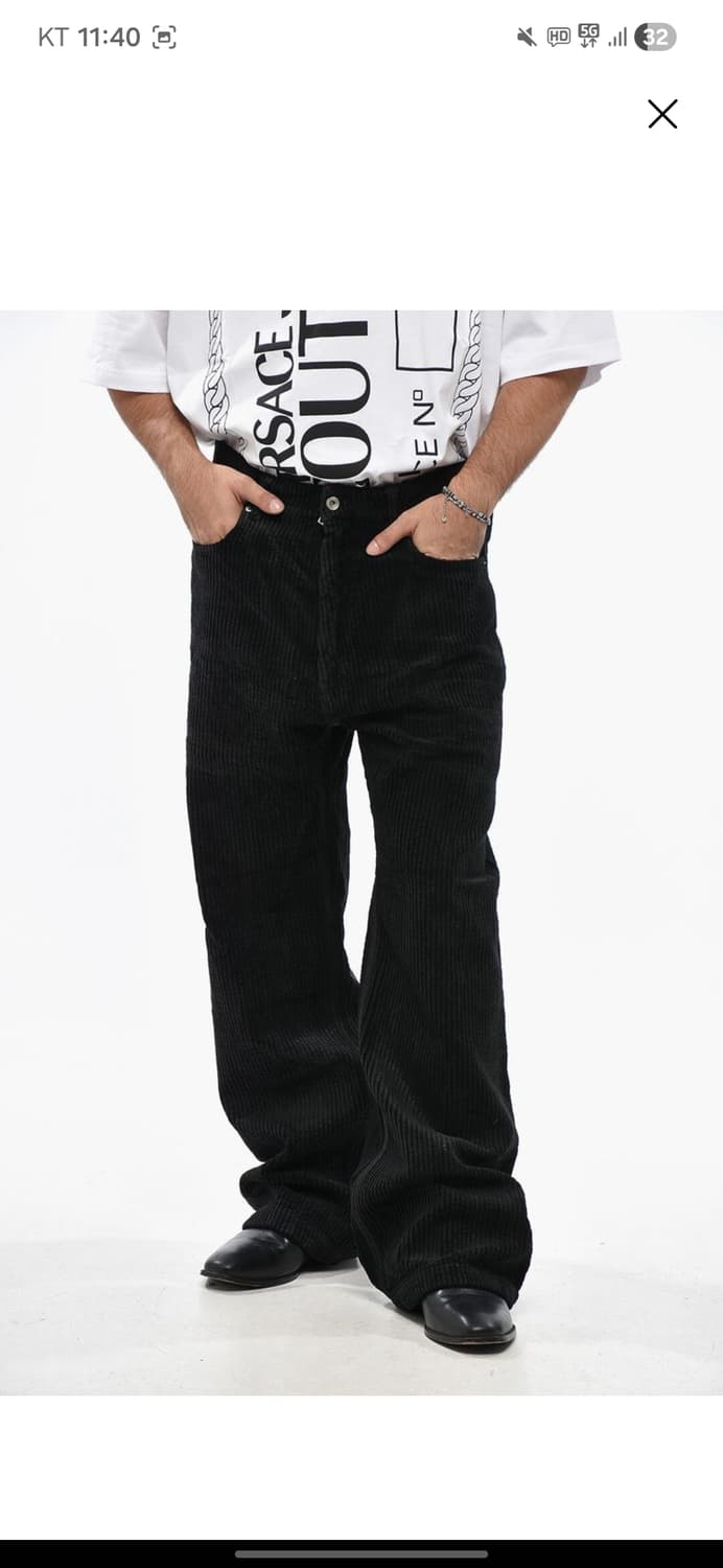 [32] 릭오웬스 게스 geth 코듀로이 블랙 상품이미지1