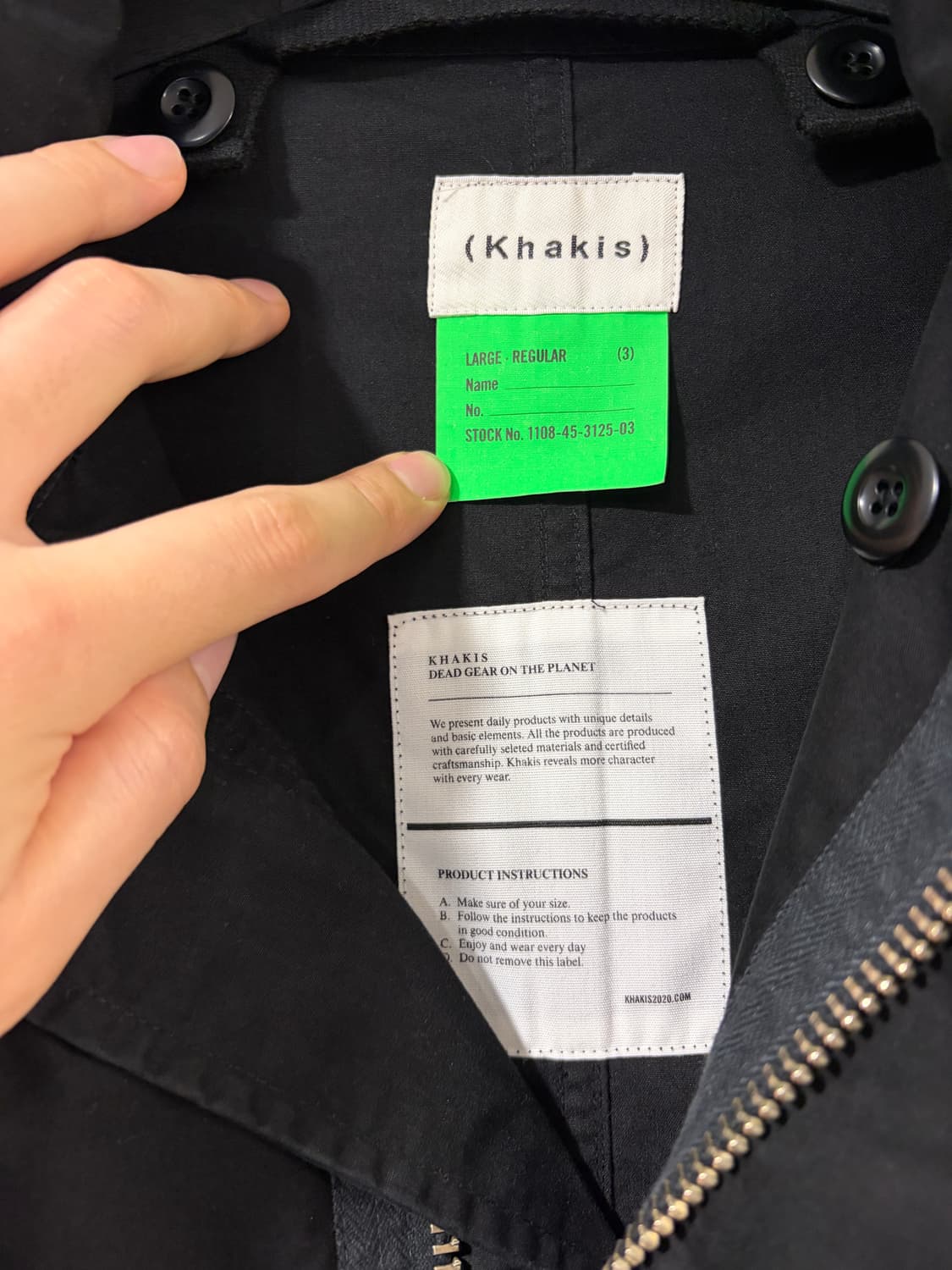 khakis M65 C.W PARKA(BLACK) 상품이미지3