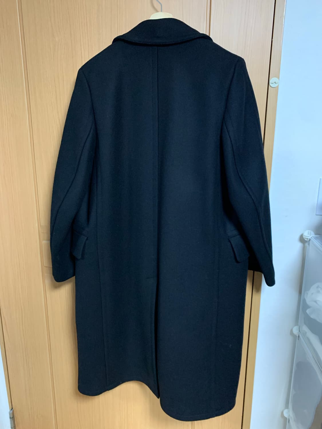 아미 AMI 남성 더블 코트 블랙 48 상품이미지2