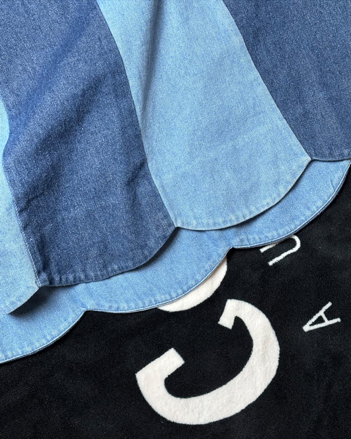 일본빈티지 투톤 미니 스커트 상품이미지3