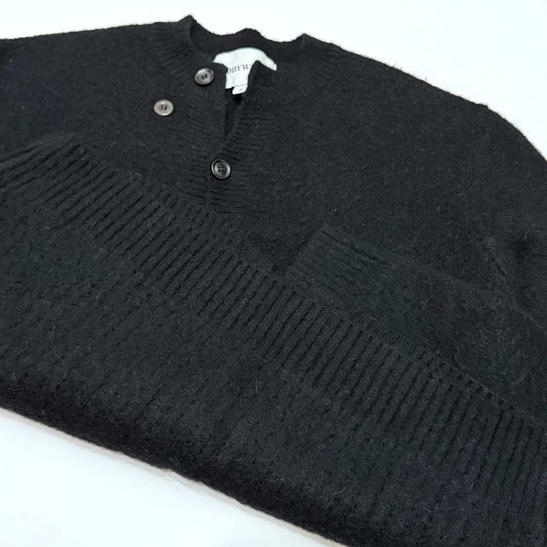 토니웩 모헤어 가디건 24FW 블랙 M사이즈 상품이미지4
