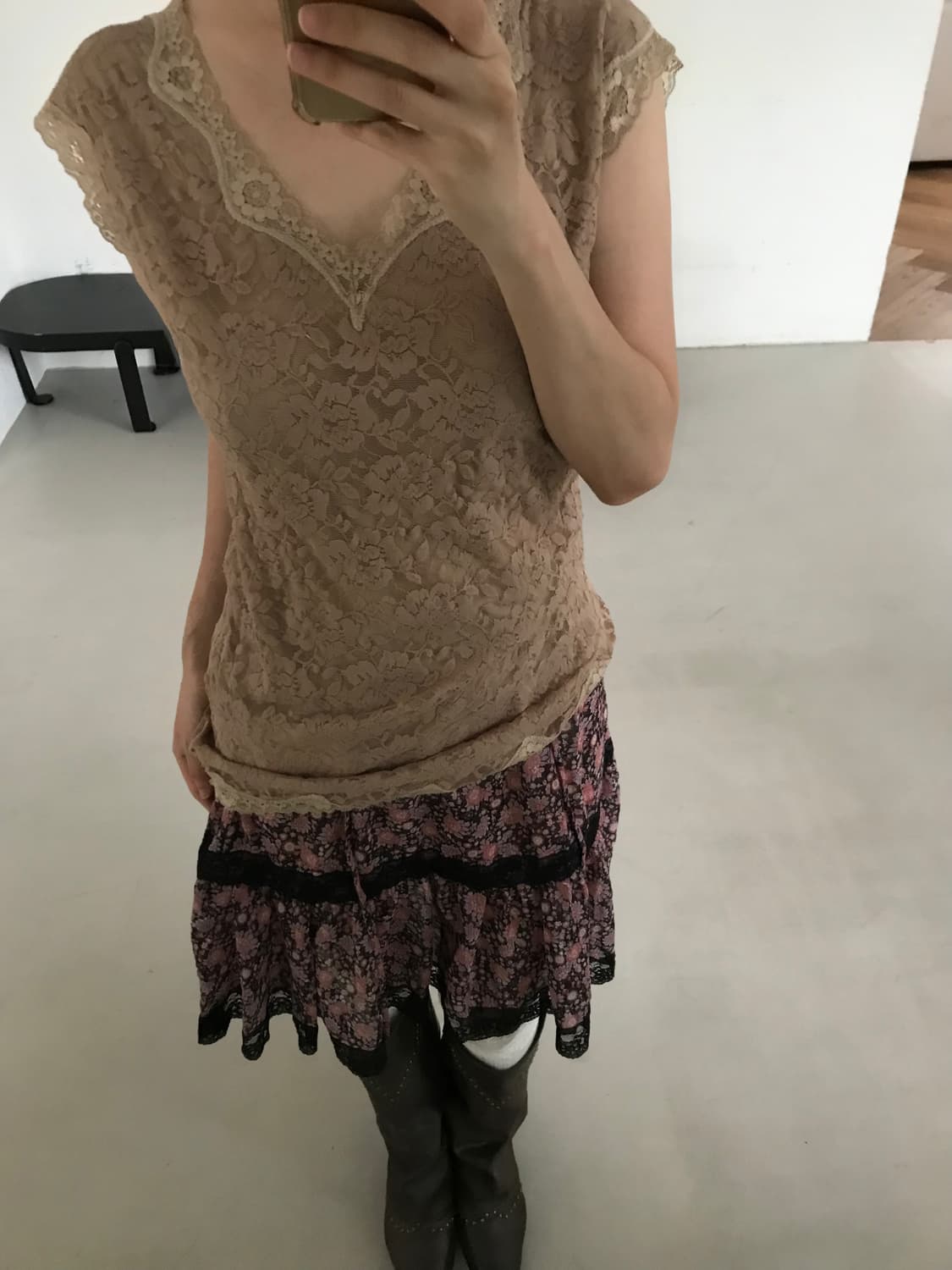 vintage lace sleeveless 상품이미지2