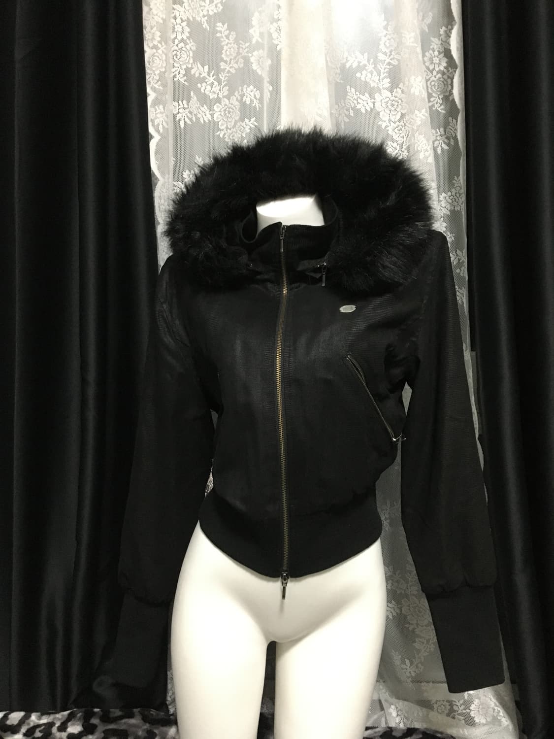 BOHEMSEO Python Leather Fur Hood ZIP-UP 상품이미지1