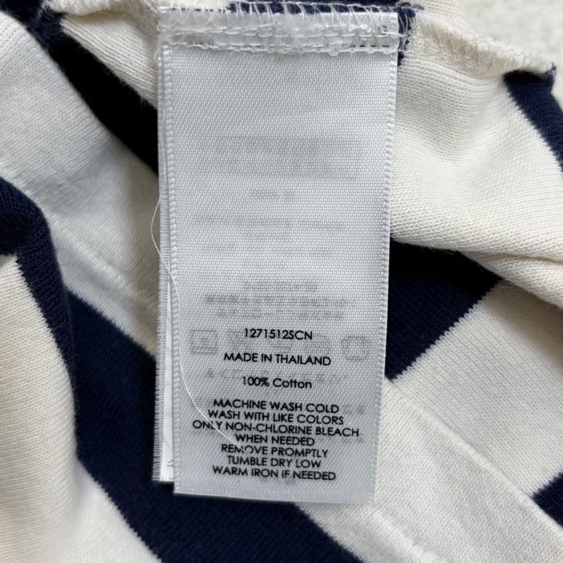 POLO 여성용 스트라이프 크루넥 반팔 티 XS 상품이미지5