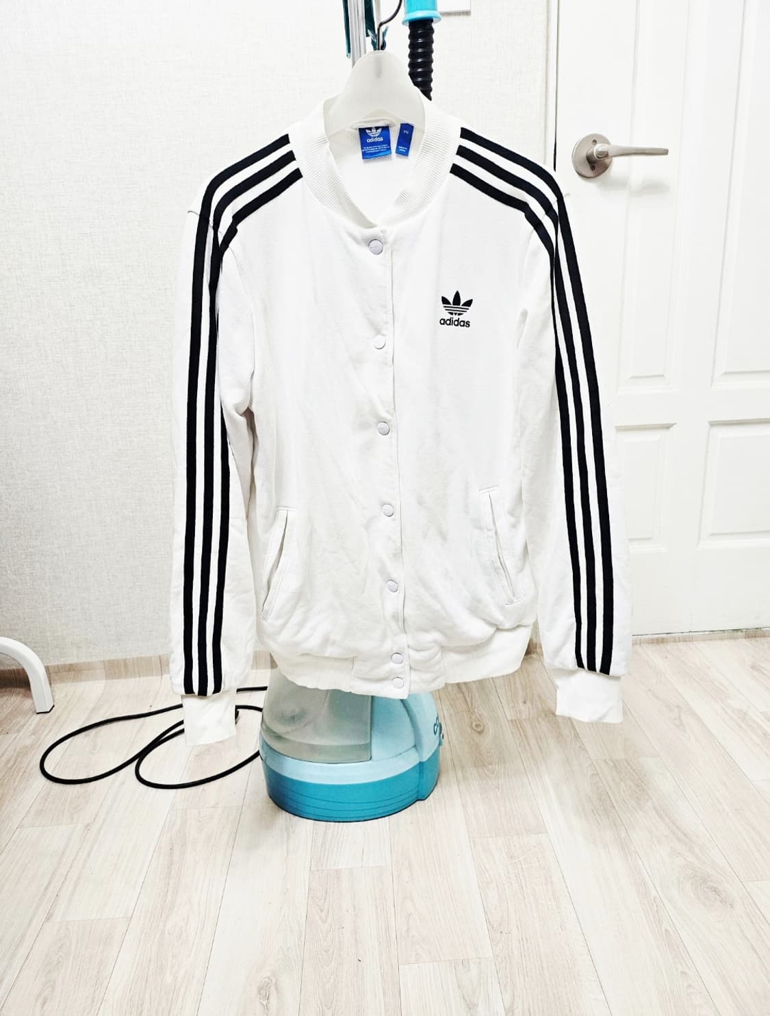 (90~95)S☆초대장급☆ 아디다스 파이어버드 빅로고 [흰검] 트랙탑져지 상품이미지1