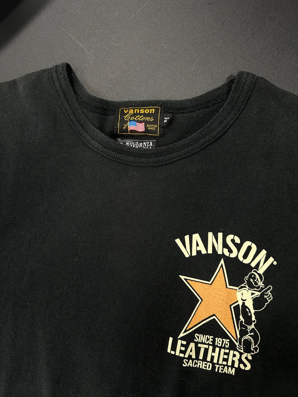 벤슨 스타 뽀빠이 그래픽 블랙 반팔 티셔츠 상품이미지6