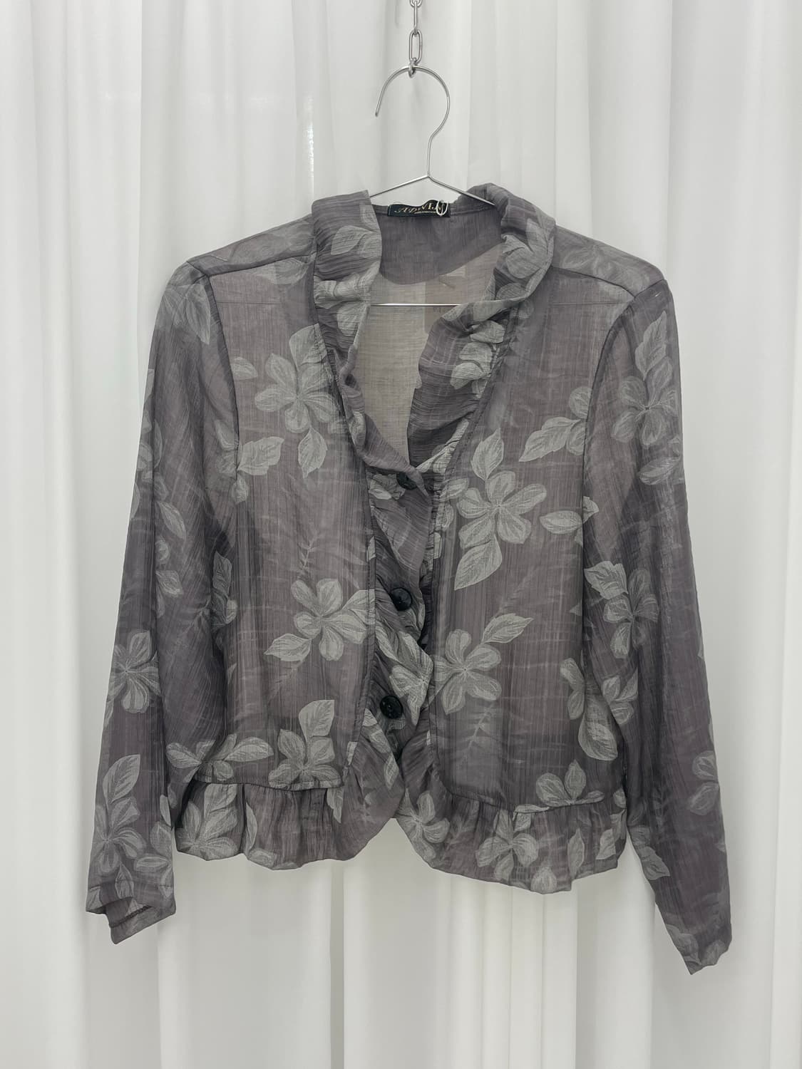 Midnight floral sheer jacket 상품이미지1