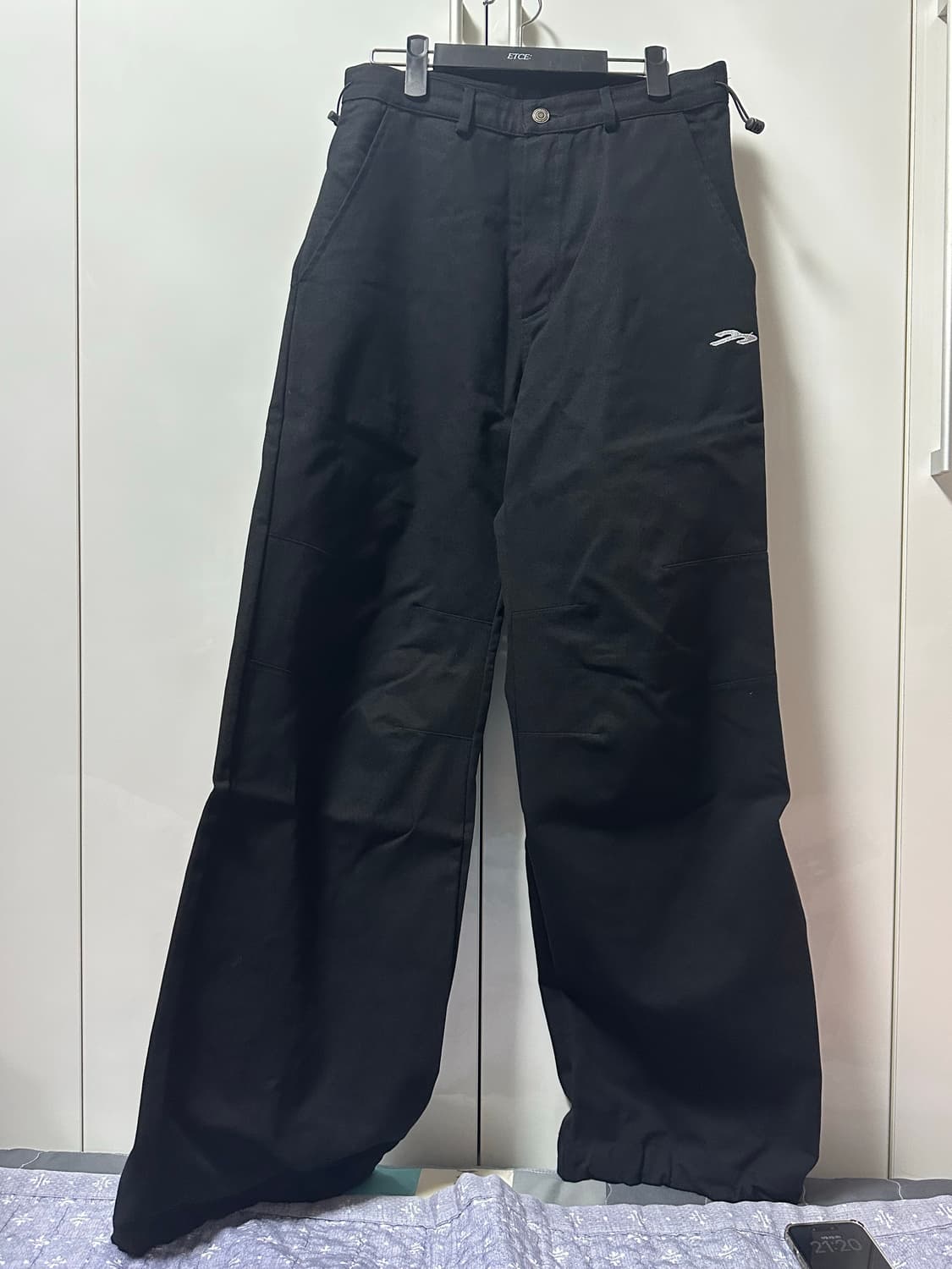 탄산마그네슘 스타 아플리케 팬츠 블랙 2사이즈 상품이미지1