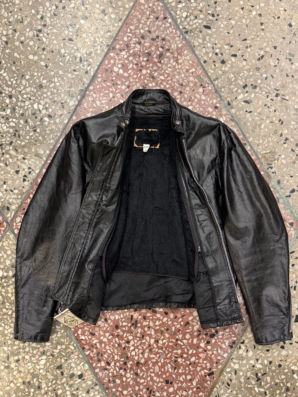 90s Sears 싱글 레더자켓 (42) 상품이미지3