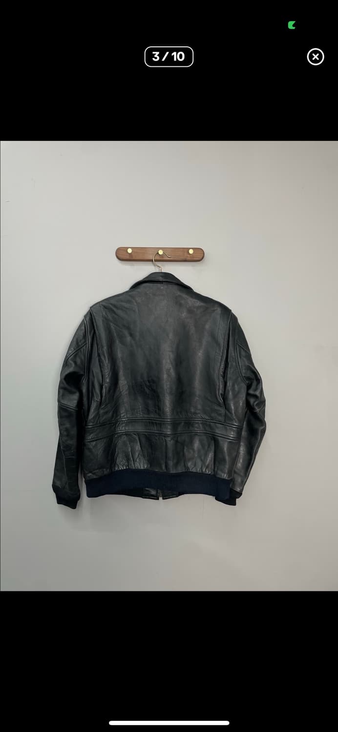 빈티지 블랙 가죽 자켓 A3198 상품이미지3