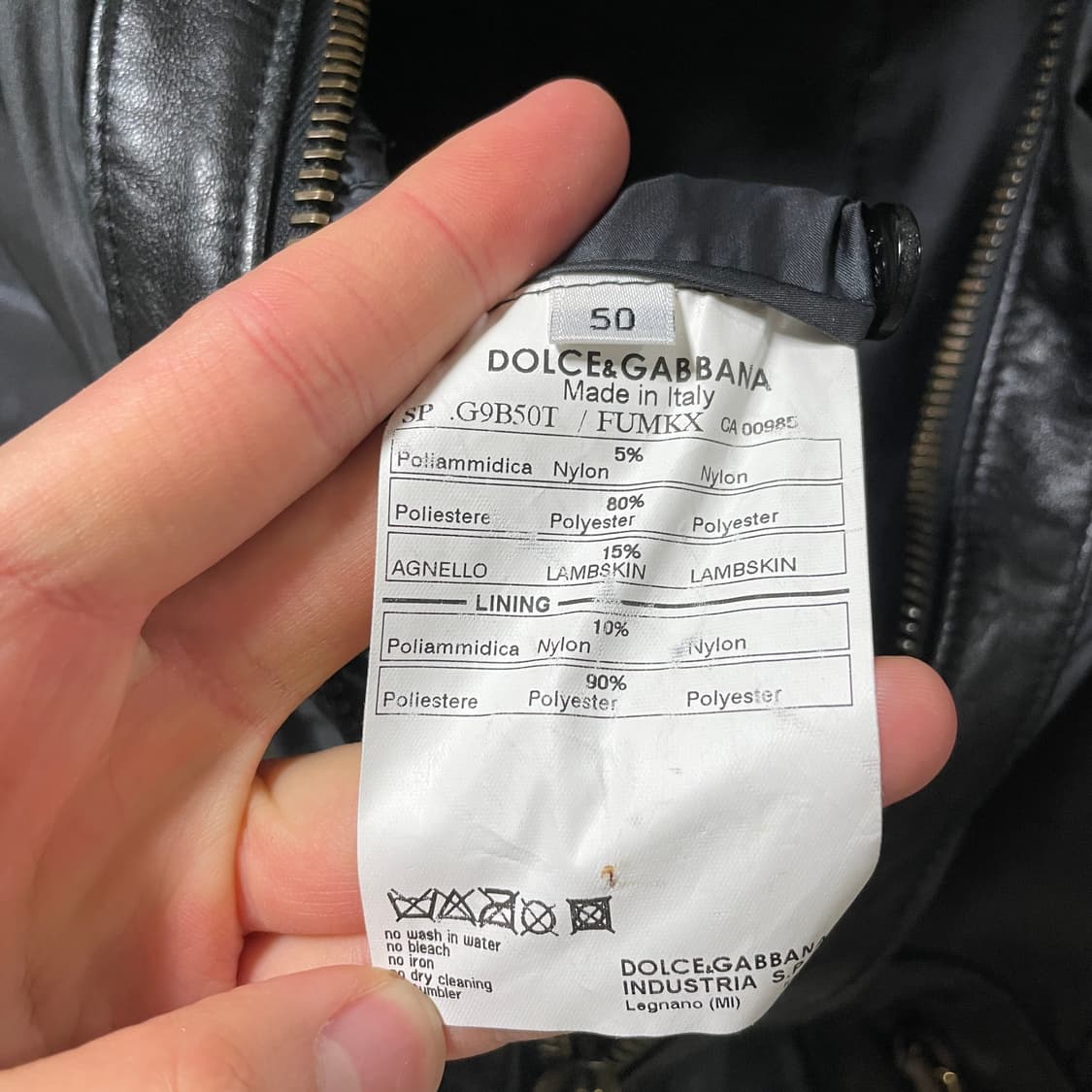 50 돌체앤가바나 램스킨 패치 나일론 자켓 상품이미지7