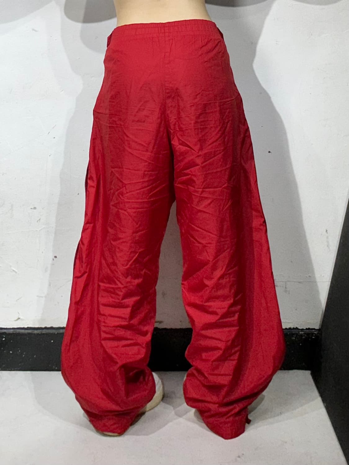 00s 나이키 레드 와이드 힙합 댄스 트랙 팬츠 추리닝 바지 XL 상품이미지3