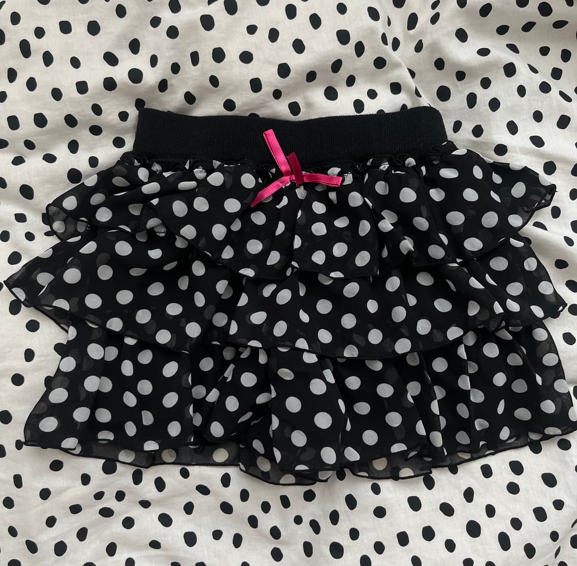 빅 도트 프릴 캉캉 스커트 팬츠 상품이미지1