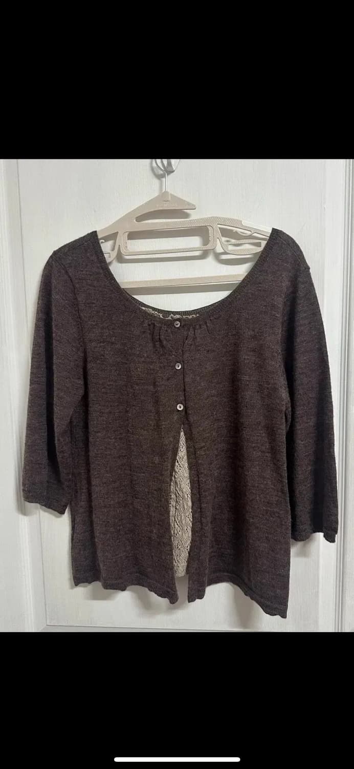 Samansa mos2 sm2 니트 반팔 가디건 상품이미지2