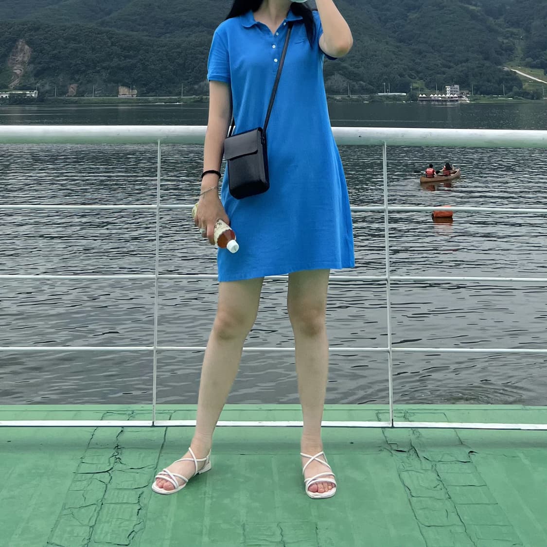 라코스테 카라 블루 원피스(슬림핏) 42 상품이미지3