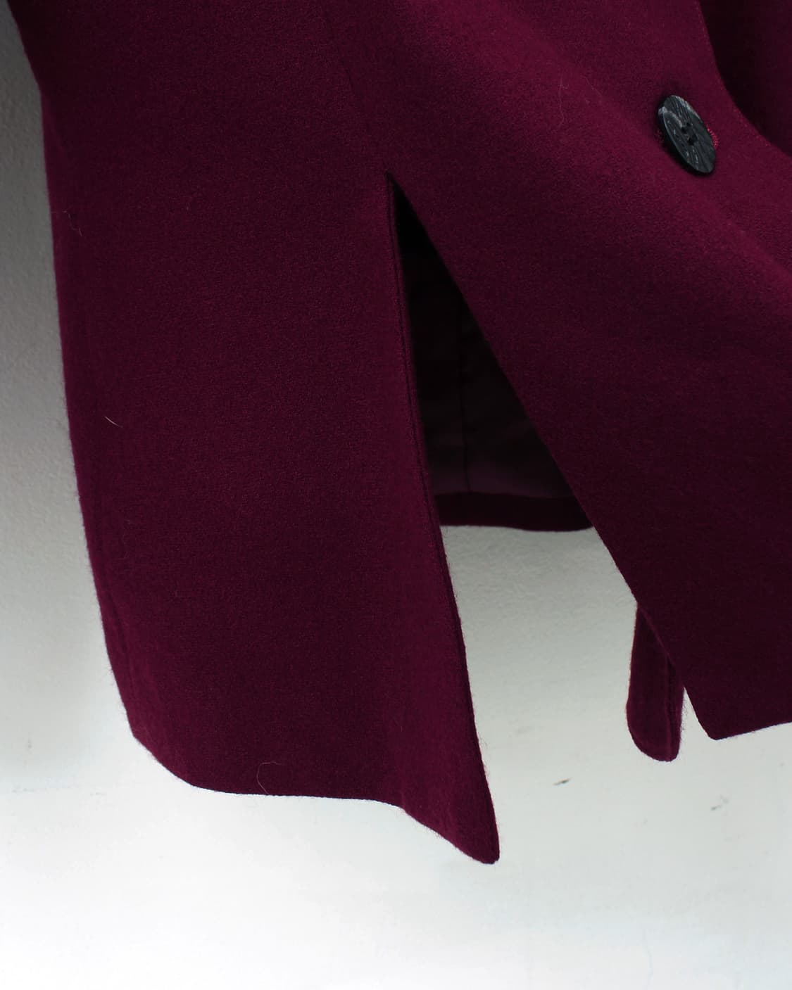 일본 빈티지 버건디 슬릿 라운드넥 자켓 상품이미지5