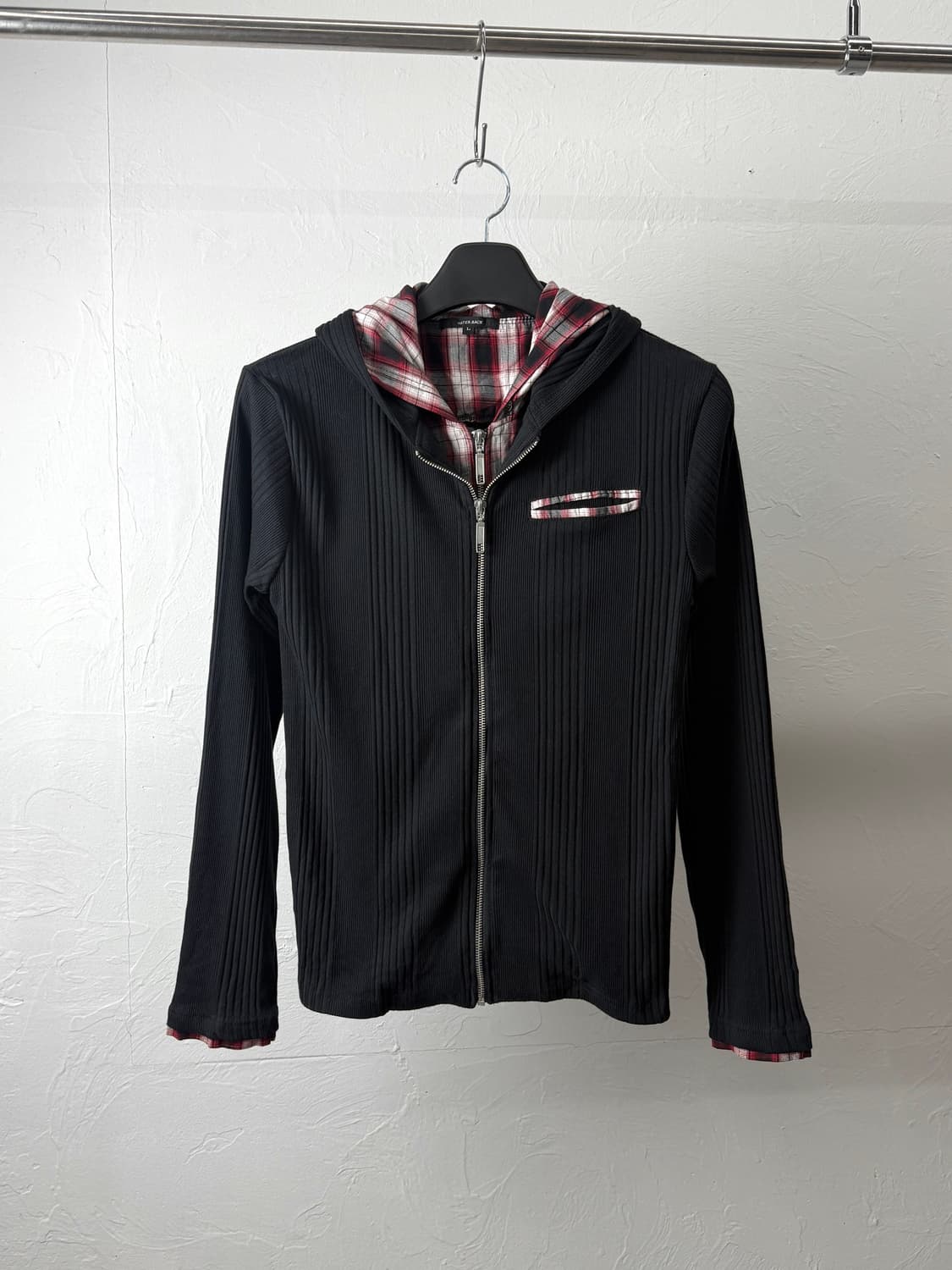 Water Back 레이어드 후드 집업 상품이미지1