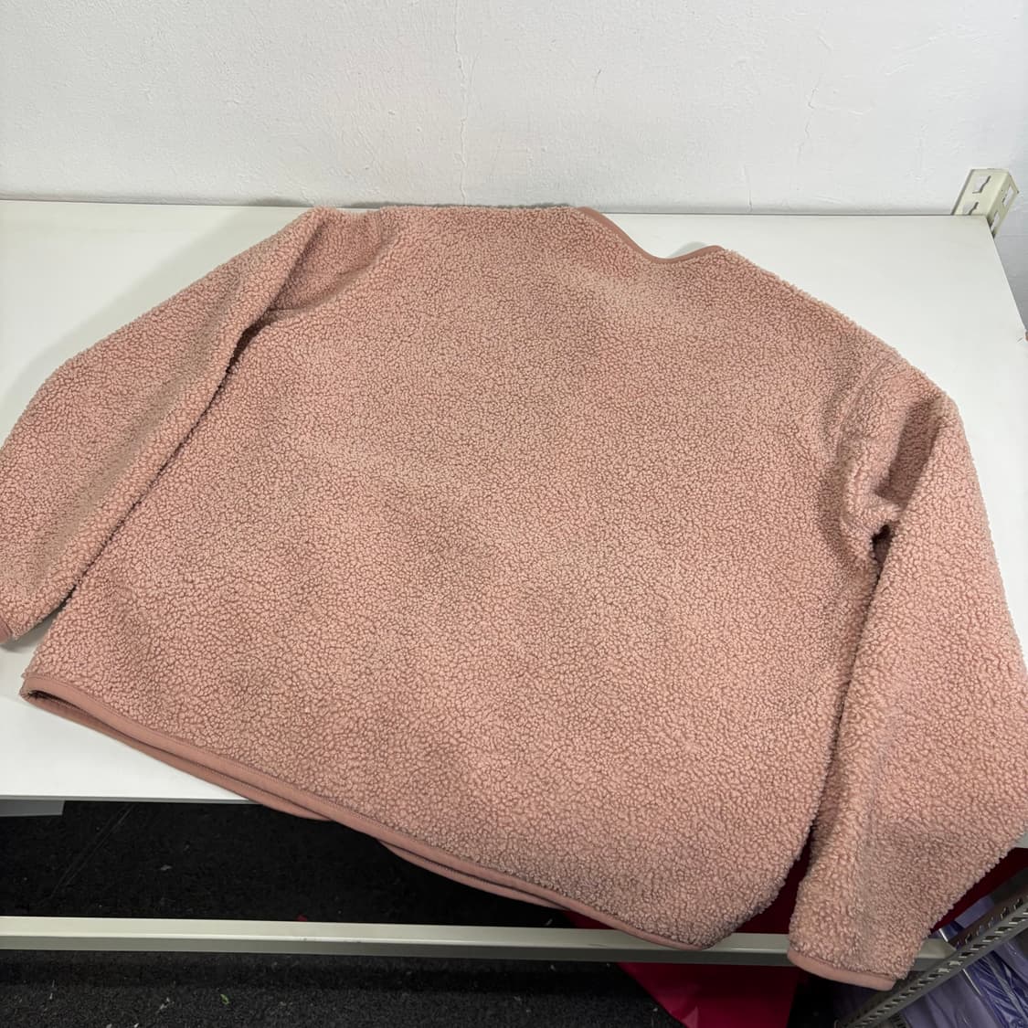 우먼XL 유니클로 파스텔핑크 오버핏 플리스자켓 상품이미지2