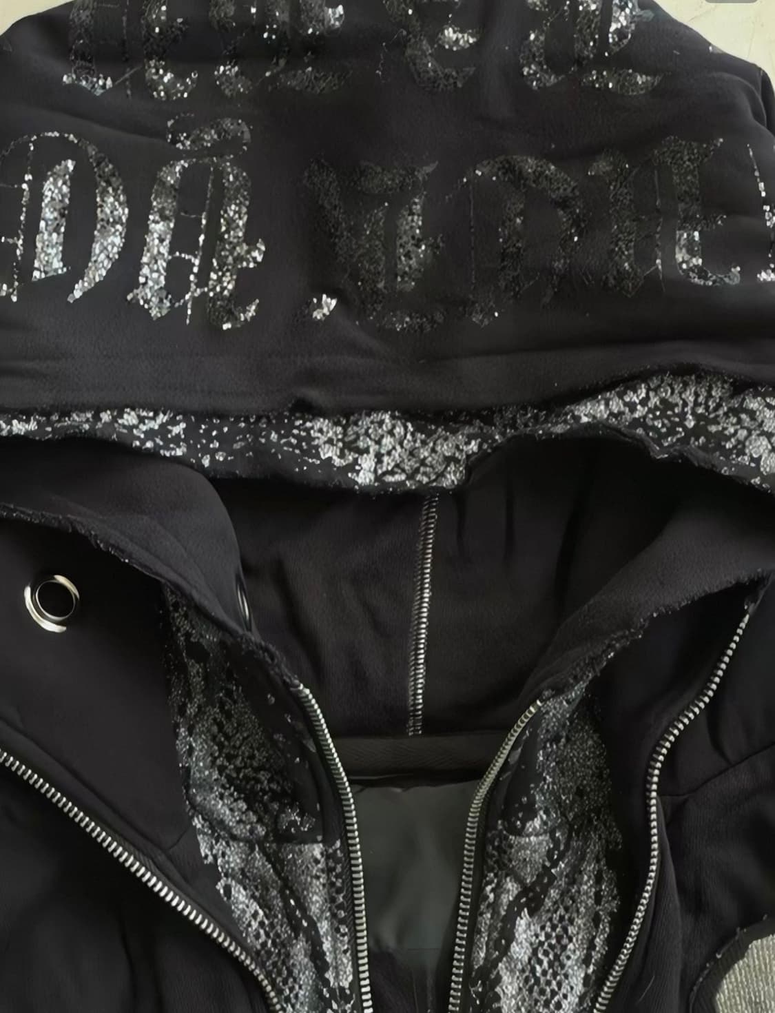 Retro American Skull Zip Hoodie 상품이미지3