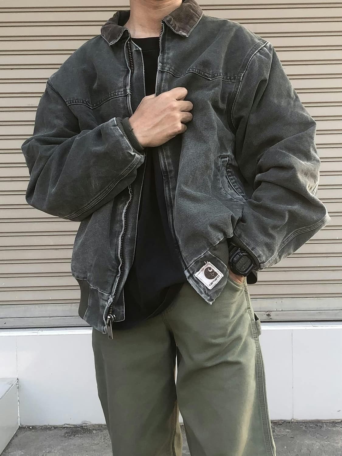 00's OG 칼하트 J14 산타페 칼하트 디트로이트 모스그린 상품이미지3