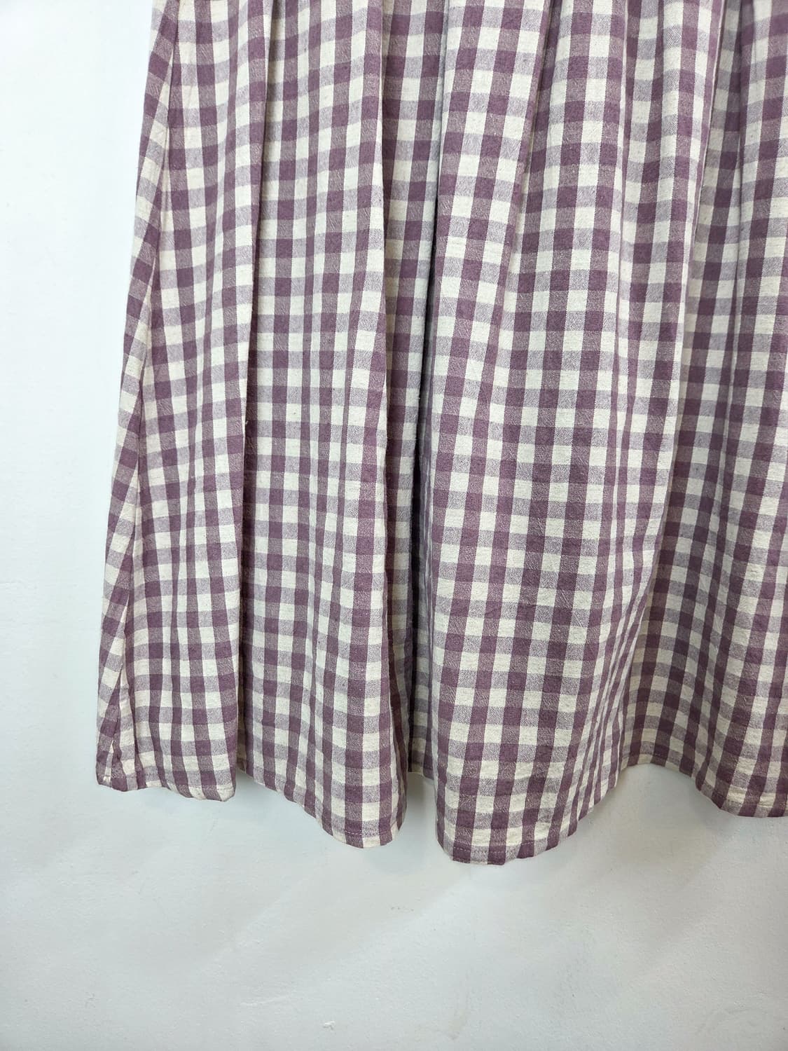 보라 체크 롱스커트 상품이미지3