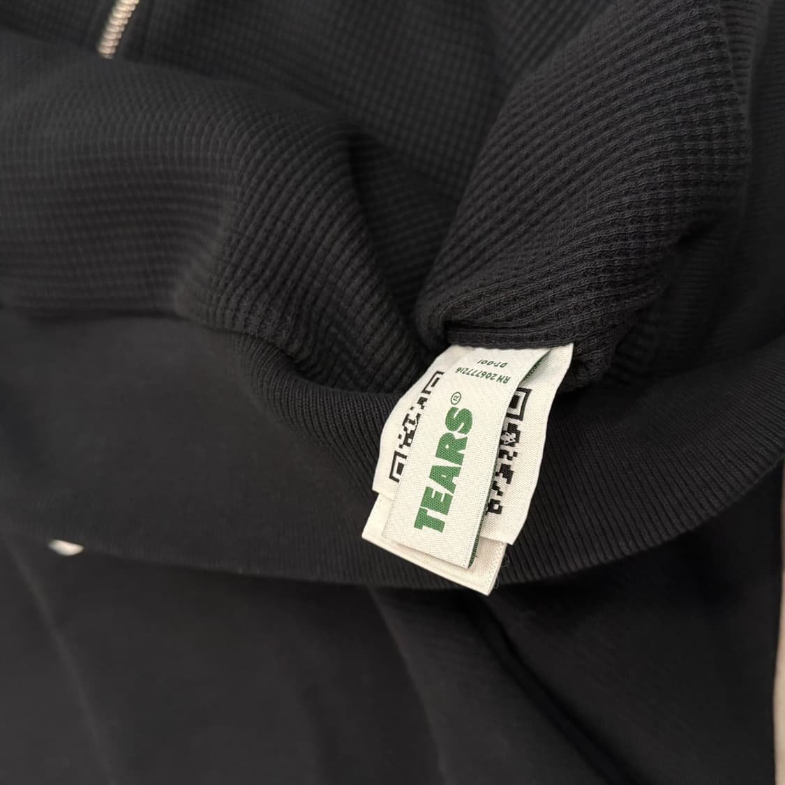 데님티어스 라인스톤 후드집업 블랙 상품이미지7