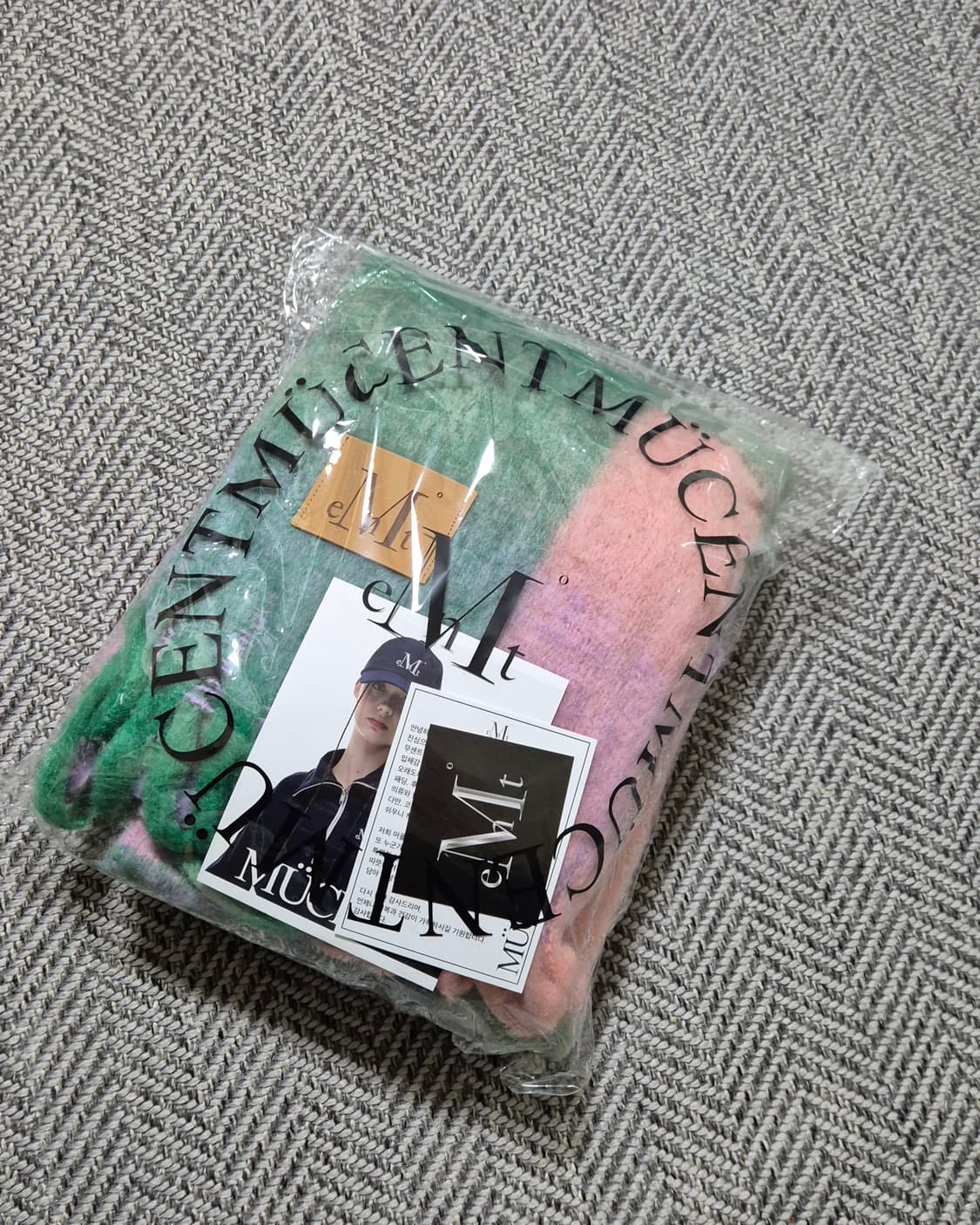 무센트 시그니처 체크 머플러 (그린체크) 상품이미지1