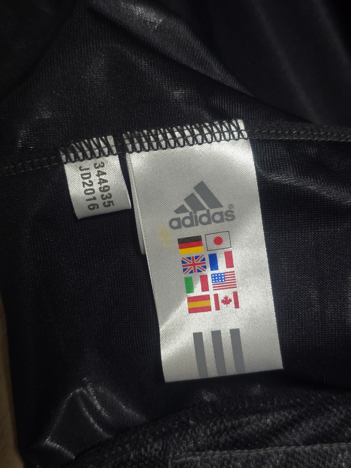 Adidas 아디다스 유광 블랙 삼선 바람막이 105 상품이미지6