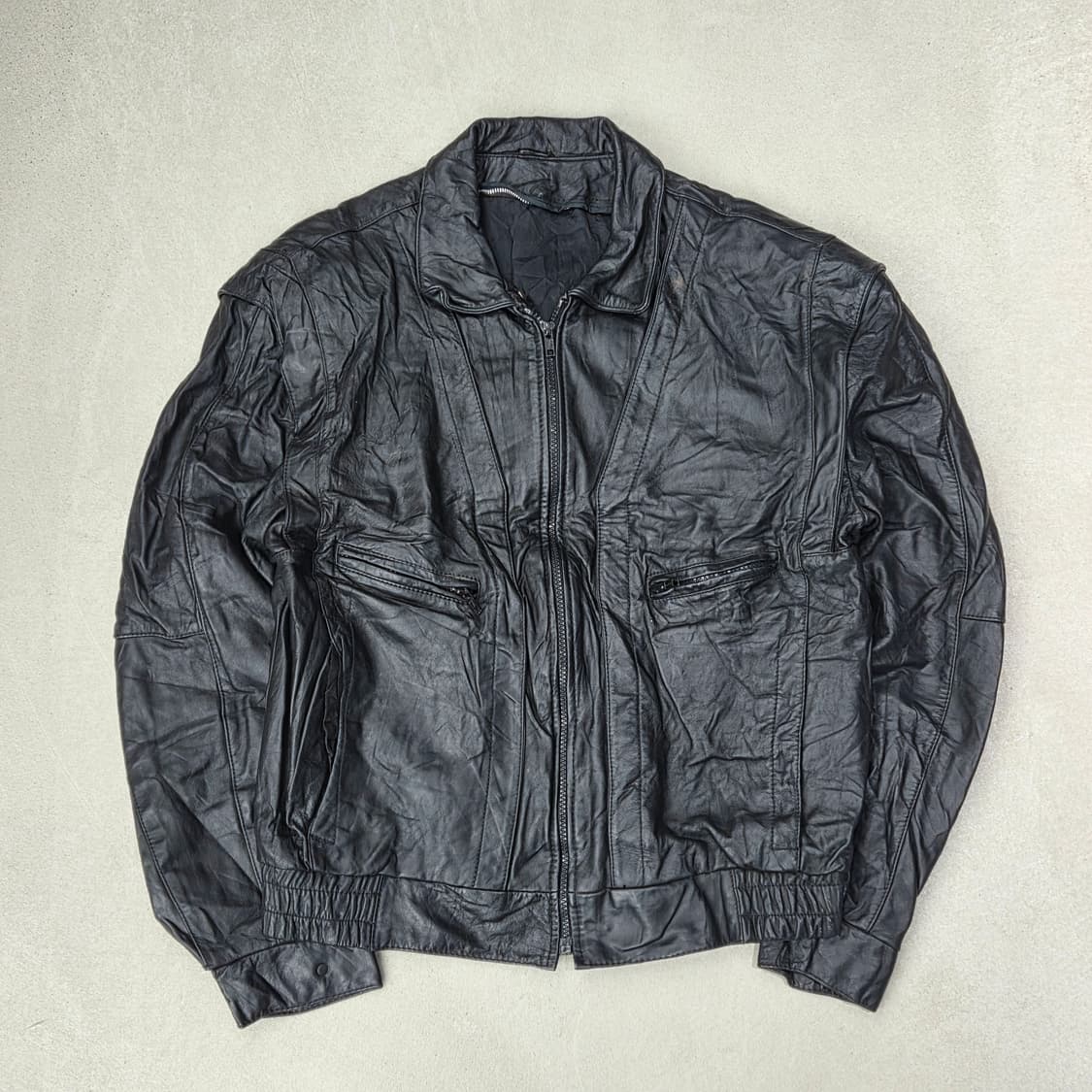 빈티지 레더 봄버자켓 s09176 상품이미지1