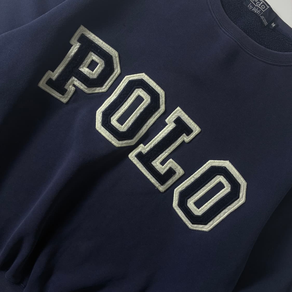 Polo  폴로 랄프로렌 90,s 스펠아웃 패치 네이비 맨투맨 상품이미지3