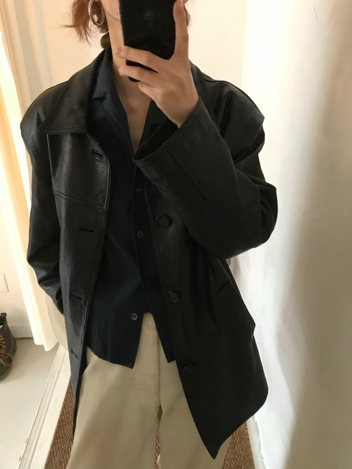 navy shirt jacket 상품이미지3