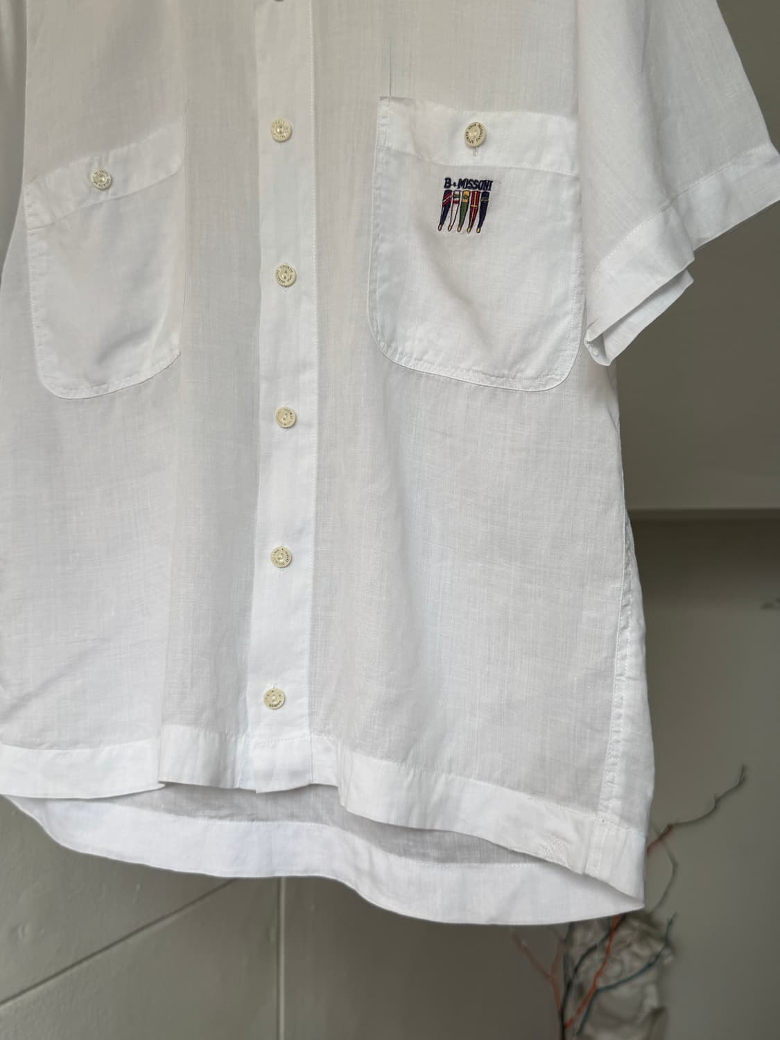 미쏘니 MISSONI 리넨 차이나카라 셔츠 상품이미지3