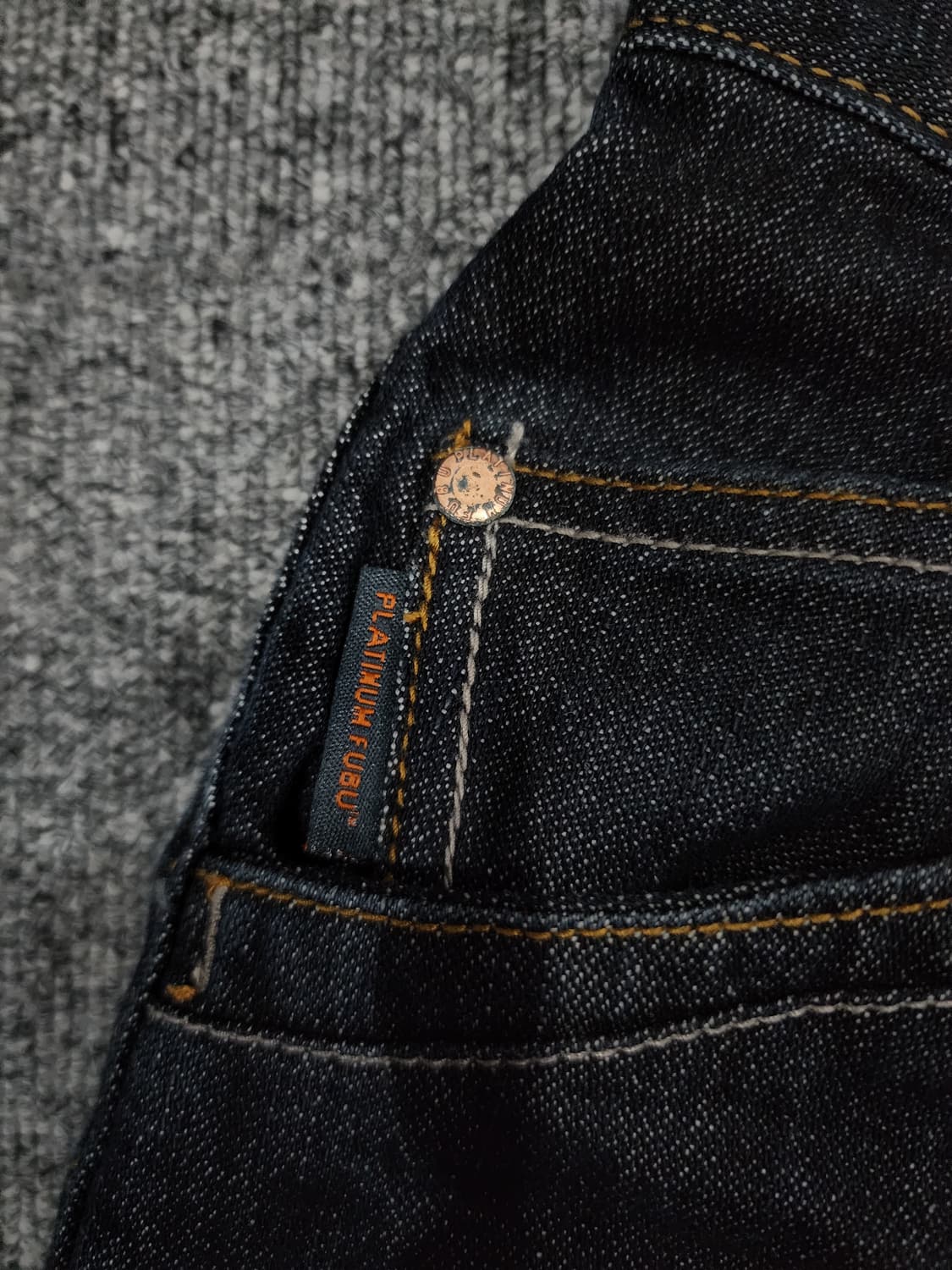 FUBU 후부 플래티넘 팻 엘버트 자수 데님 하프팬츠 반바지 상품이미지6