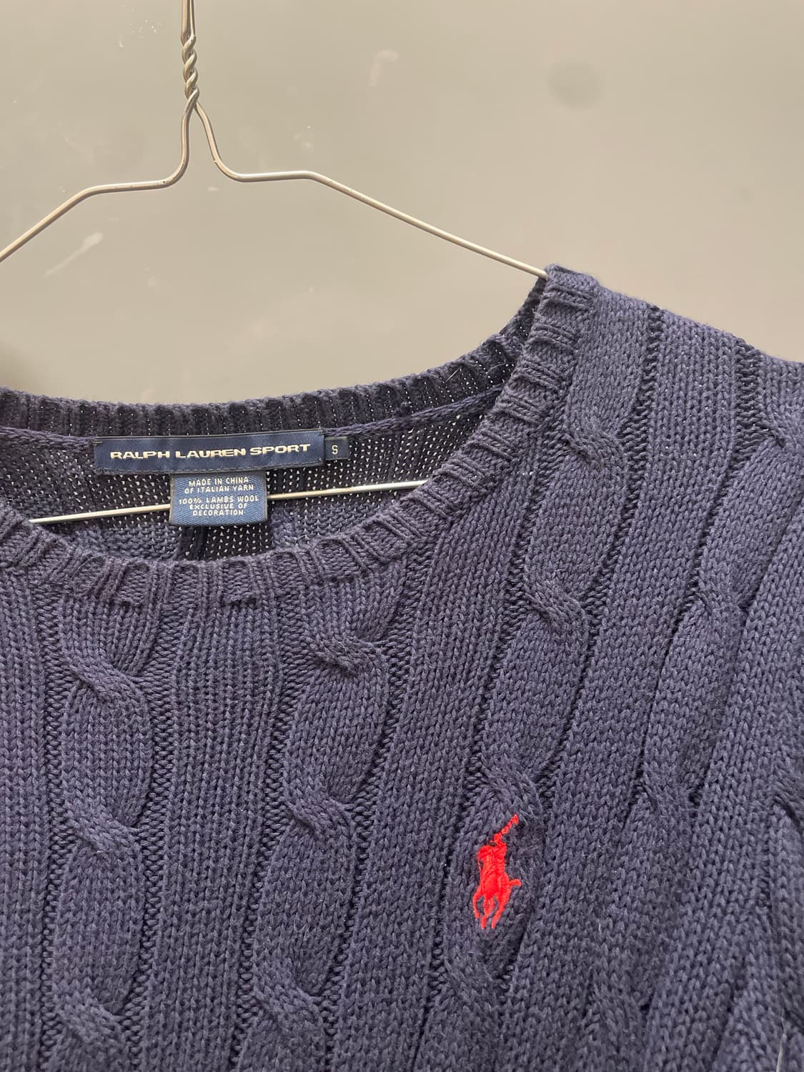 네이비케이블 레드포니 코튼니트(표기s) 상품이미지2